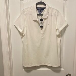 Tommy Hilfiger Women's White Polo Shirt 1X